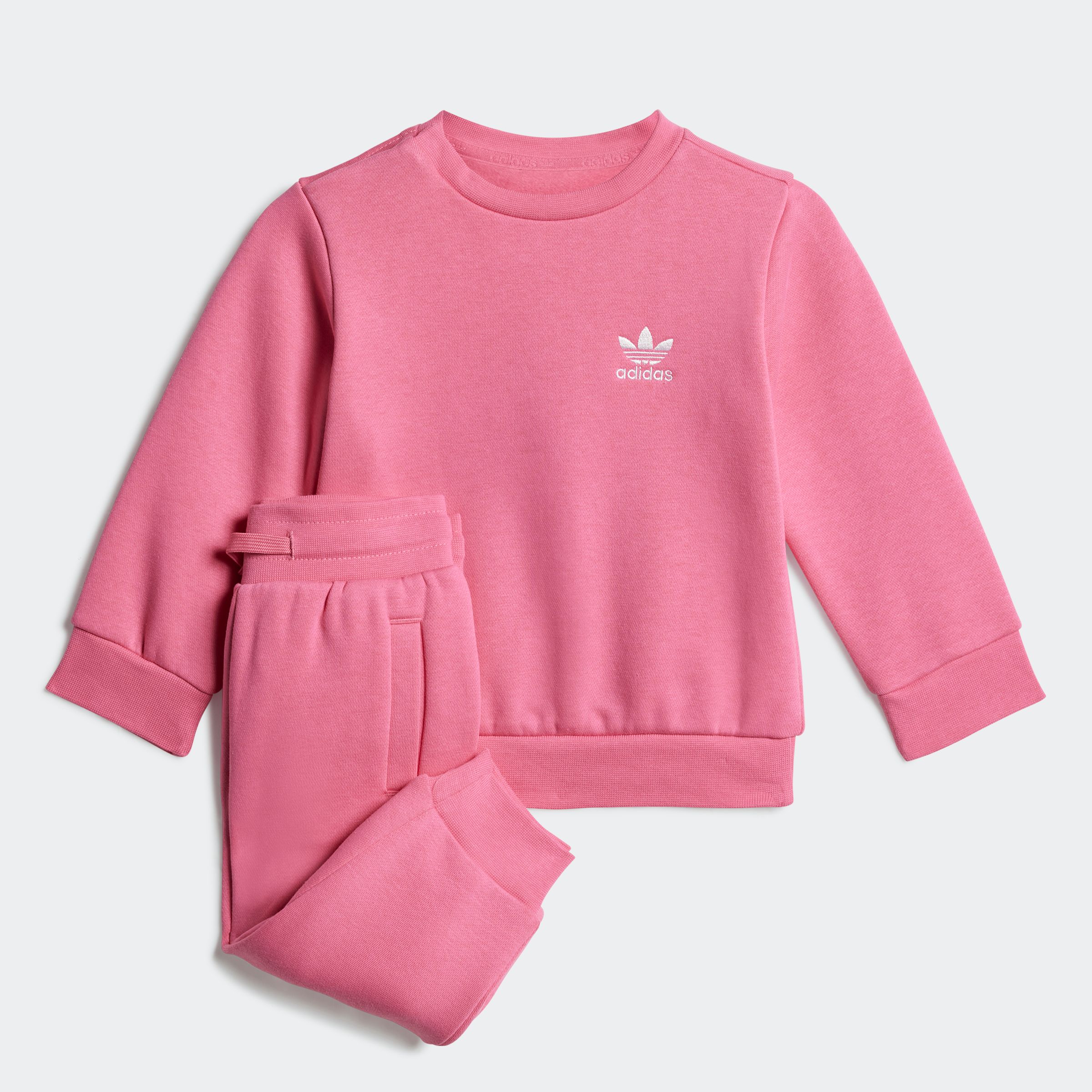 Trainingsanzug ADIDAS ORIGINALS "TREFOIL CS", Kinder, Gr. 62, pnkfus, Obermaterial: 70% Baumwolle, 30% Polyester, Sportanzüge Image