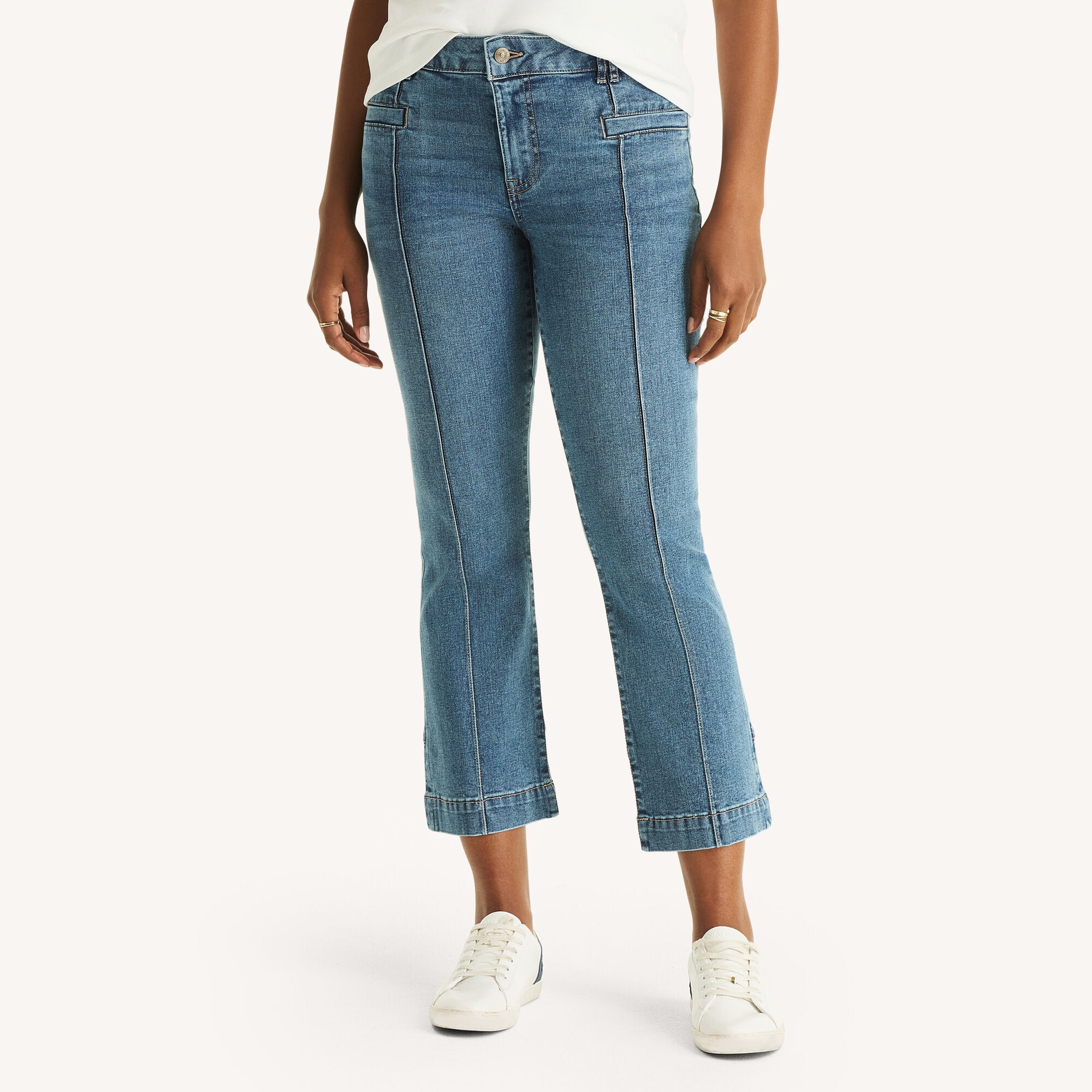 Nautica Women's Mid-Rise Demi Bootcut Denim 429 (Blue Stern), 2