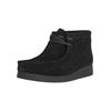 Sneaker CLARKS "WallabeeEVO", Herren, Gr. 40, schwarz, casual, Schuhe, aus hochwertigem Wildleder