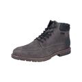 Schnürstiefelette RIEKER "Rieker Stiefelette Leder", Herren, Gr. 40, grau (asphalt), Leder, casual, Schuhe