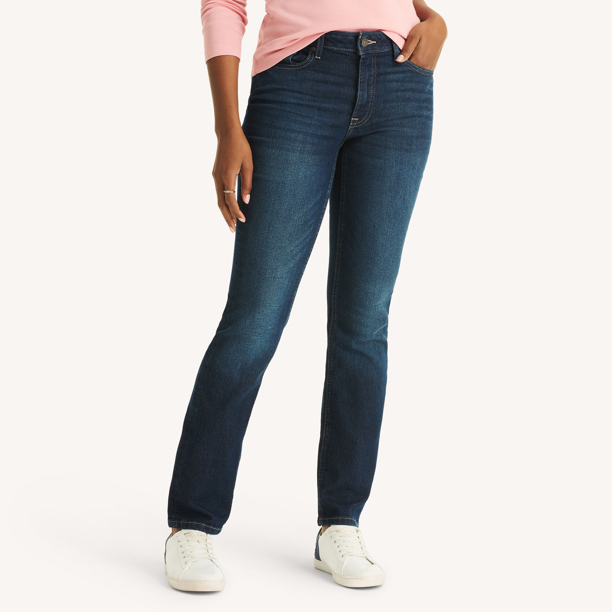 Nautica Women's Mid-Rise Straight Denim 431 (Azure Blue), 10