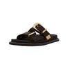 Pantolette STEVE MADDEN "STEVE MADDEN Pantoletten Leder", Damen, Gr. 36, schwarz, Leder, casual, Schuhe