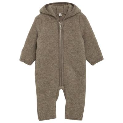 Huttelihut - Kid's Pram Suit Bear Ears Wool Fleece - Overall Gr 98 grau Image