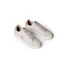 Plateausneaker CALVIN KLEIN JEANS "3 CUPSOLE PU", Herren, Gr. 47, beige (beige, orange), Lederimitat, kontrastfarbene Details, sportlich, Schuhe, Freizeitschuh, Halbschuh, Schnürschuh mit gepolstertem Schaftrand