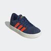 Sneaker ADIDAS SPORTSWEAR "VL COURT 3.0 KIDS", Gr. 40, dunkelblau, impact orange, gold metallic, Leder, Synthetik, sportlich, Schuhe, inspiriert vom Design des adidas samba