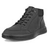 Schnürboots ECCO, Herren, Gr. 40, schwarz, Leder, klassisch, Schuhe, Stiefelette, Klassik-Boots mit softer Schaftrandpolsterung