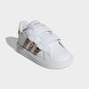 Sneaker ADIDAS SPORTSWEAR "GRAND COURT 2.0 SCHUHE FÜR BABYS UND KLEINKINDER", Gr. 27, cloud weiß, magic beige, gold metallic, Synthetik, sportlich, Schuhe