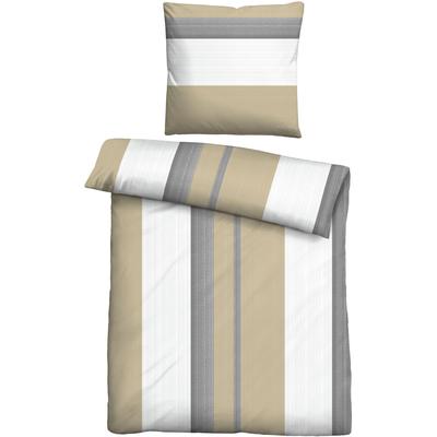 Bettwäsche "0360443", grau (kitt), B/L: 135cm x 200cm, , Fleece, B/L: 80cm x 80cm, Fleece, Obermaterial: 100% Polyester, CASTELL - MARKENBETTWÄSCHE, Bettwäsche, absolut flauschig, weich + wohlig warm, 100% Polyester, Reißverschluss Image