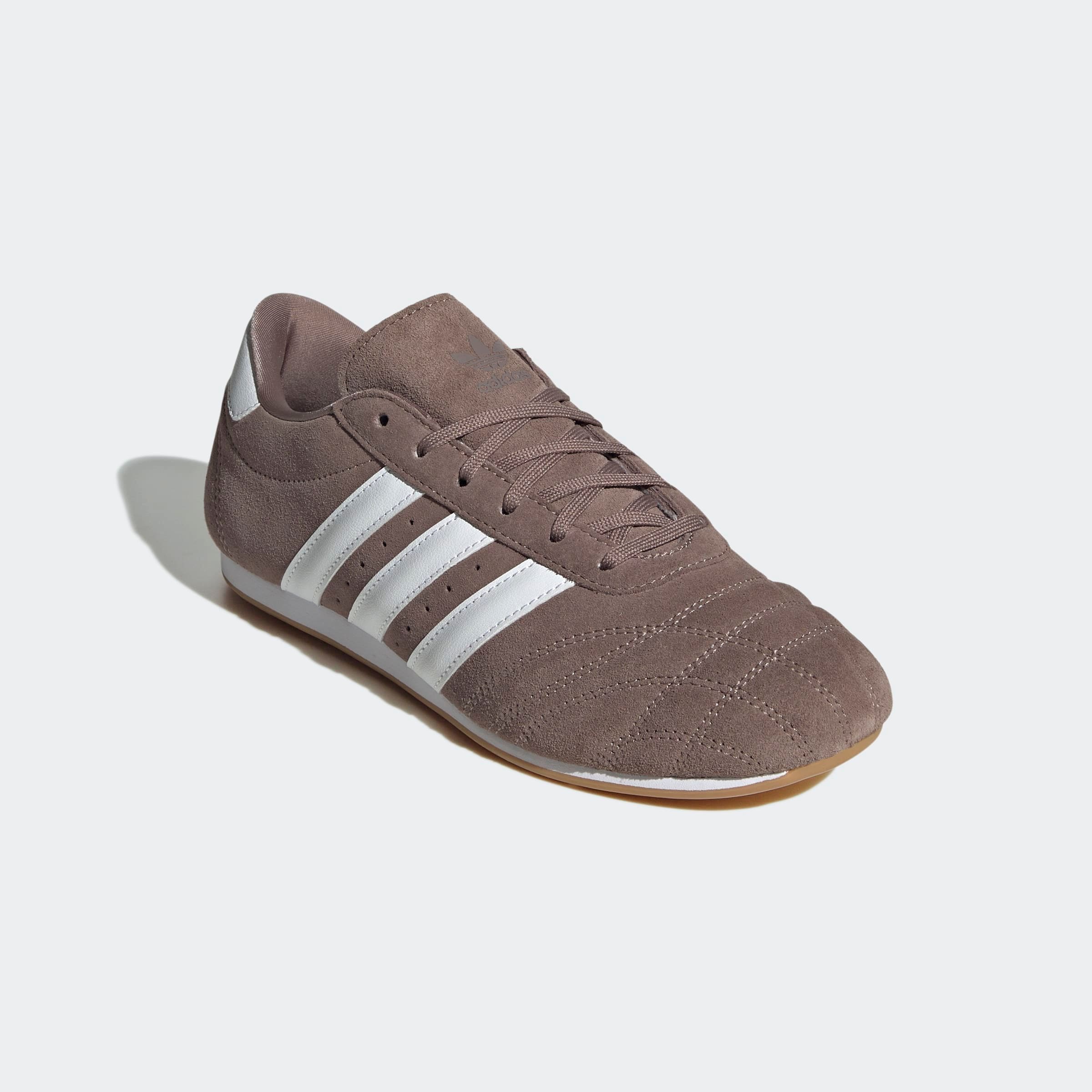 Sneaker ADIDAS ORIGINALS "ADIDAS TAEKWONDO SCHNÜRSCHUH", Gr. 41, trace braun, cloud weiß, gum 3, Leder, Synthetik, Schuhe