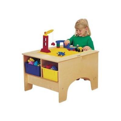 Jonti-Craft 57449JC KYDZ BUILDING TABLE - LEGO COMPATIBLE With colored tubs