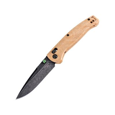 Hogue Mysto Element Folding Knife 3.4in CPM MagnaCut Stainless Steel Clip Point Richlite Wood Brown/Black 24459