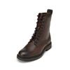 Stiefelette MARC O'POLO "mit praktischem Innenzipper", Damen, Gr. 40, braun (schwarz braun), Obermaterial: 100% Leder (Schaf), Schuhe