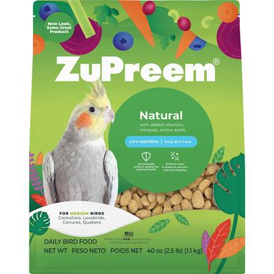 ZuPreem AvianMaintenance Natural Bird Diet for Cockatiels, 2.5 lbs.