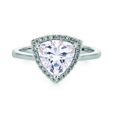 Buckley London Ring Messing rhodiniert Kristalle Image