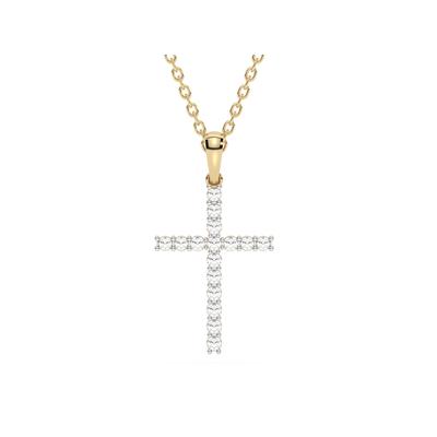 Diam Addict Halskette 585 Gelbgold mit 16 im Labor gezüchteten Diamanten Image