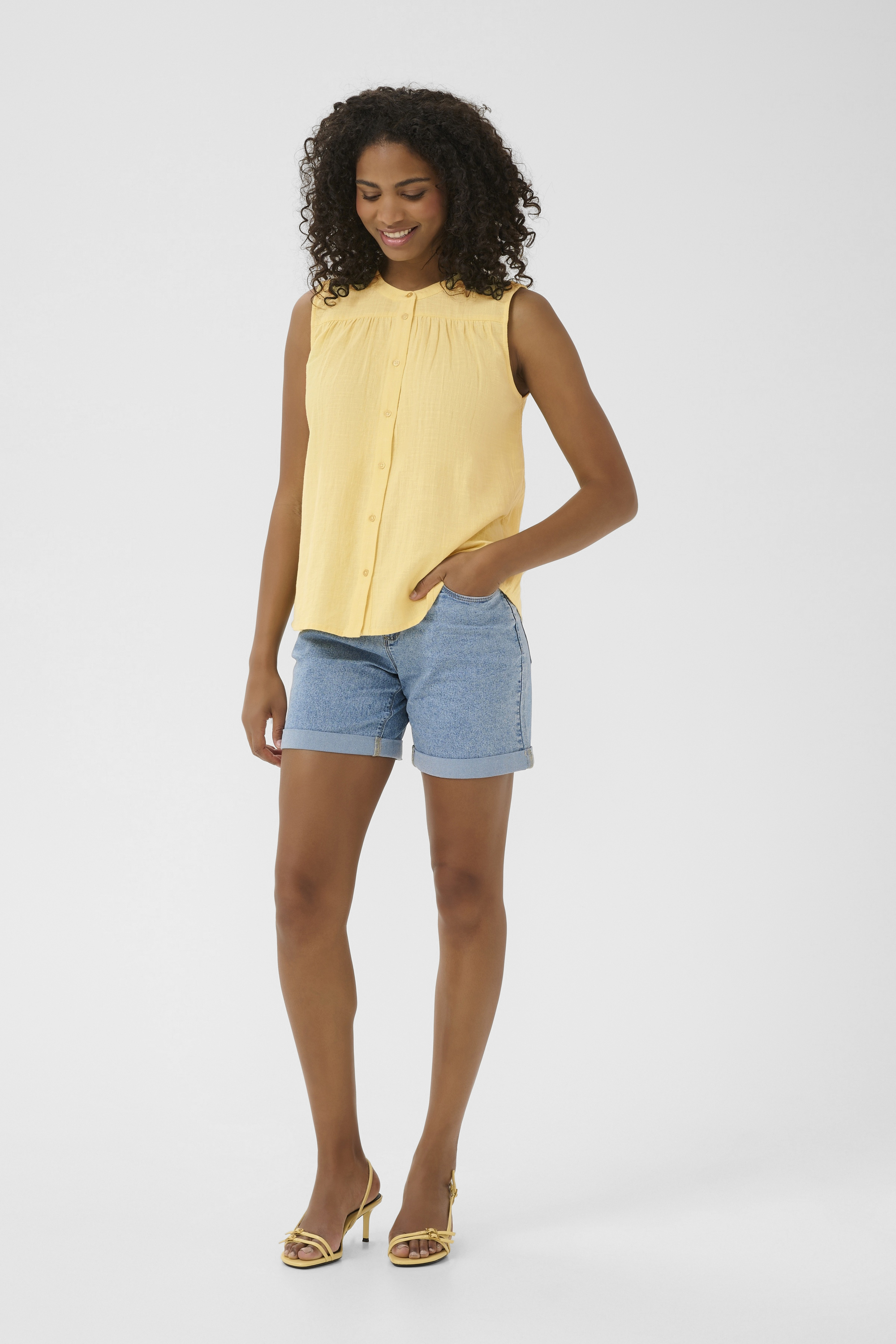 Kurzarm-Bluse KApauline Kurzarm-Bluse Regular fit yellow Image