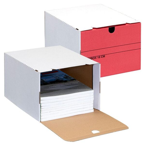 Top Print Archivboxen 24,4/32,1/18,5 cm 10 Stück weiß, 24.4x18.5x32.1 cm