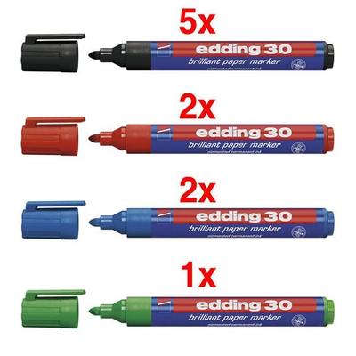 Edding Permanentmarker »Brilliant-Paper-Marker 30« 1,5 - 3 mm 10 Stück Image