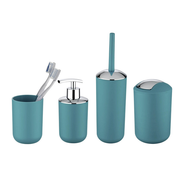 WENKO Bad-Accessoire Set "Brasil" Petrol, 4-tlg. bruchsicher Image