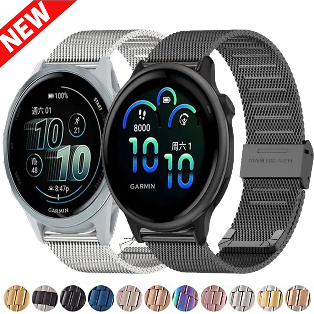 20 22 mm Band für Garmin Forerunner 970 46 mm 570 47 mm Milanese Loop Strap für Garmin Approach S50 Forerunner 570 42 mm Armband Image