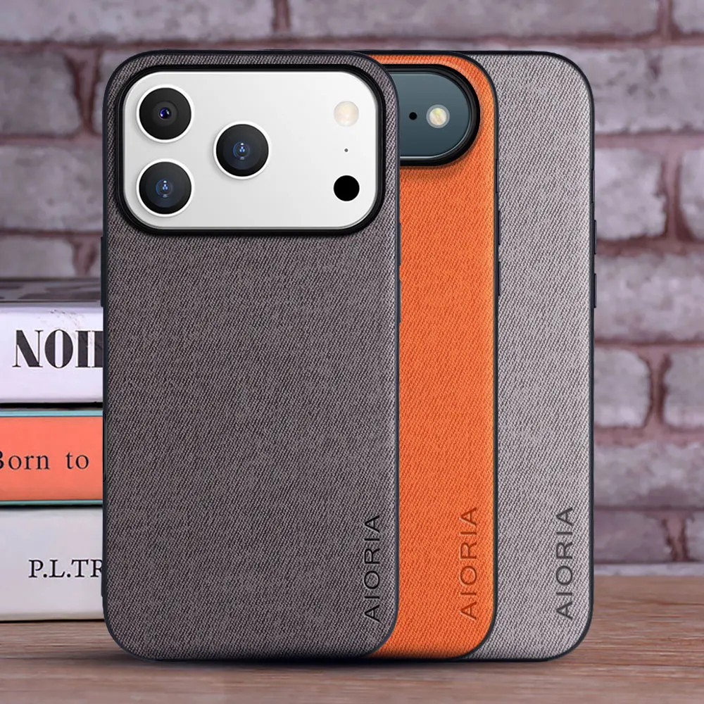 Custodia per iPhone 17 Pro Max 17 Air Coque Custodia in pelle tessile di lusso Moda Telefono Funda per iPhone 17 pro max custodia capa
