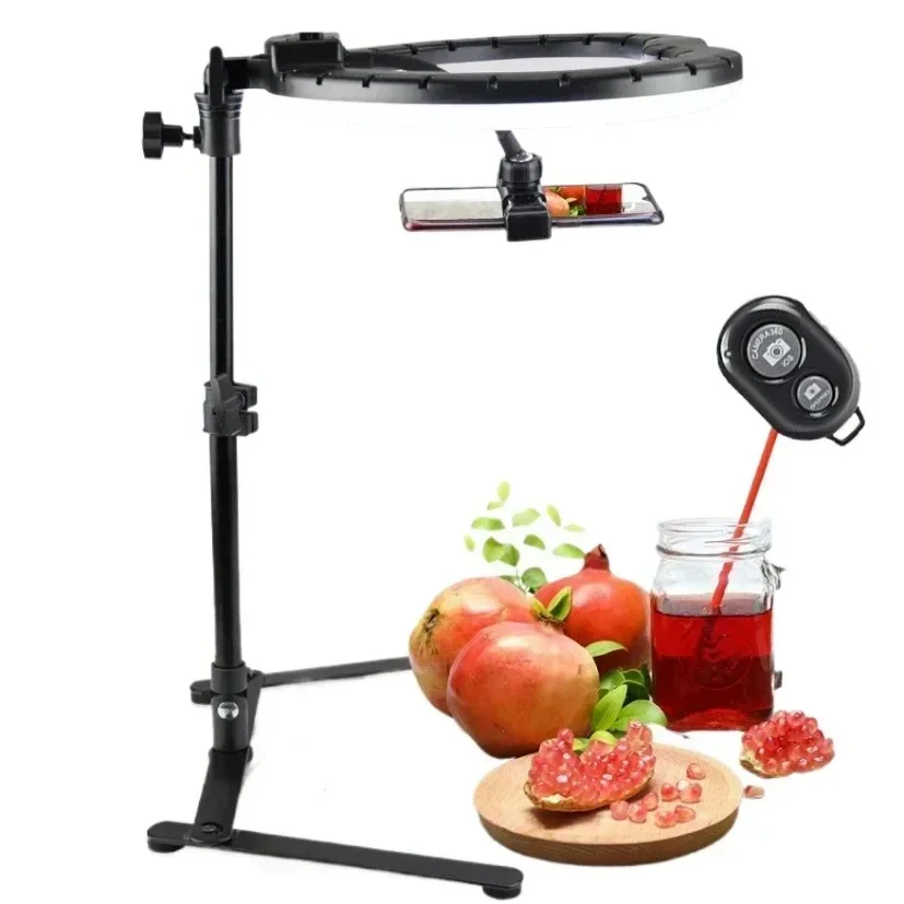 Universal Telefon Ständer für Live-Streaming Fotografie Licht Telefon Stativ Halter Foto Video LED Ring Licht Lampe Desktop Stativ Image