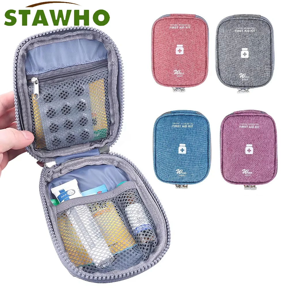 Mini borsa portatile per medicinali, campeggio, viaggio all'aperto, kit di pronto soccorso, borse per medicinali, organizer, borsa di sopravvivenza di emergenza, portapillole