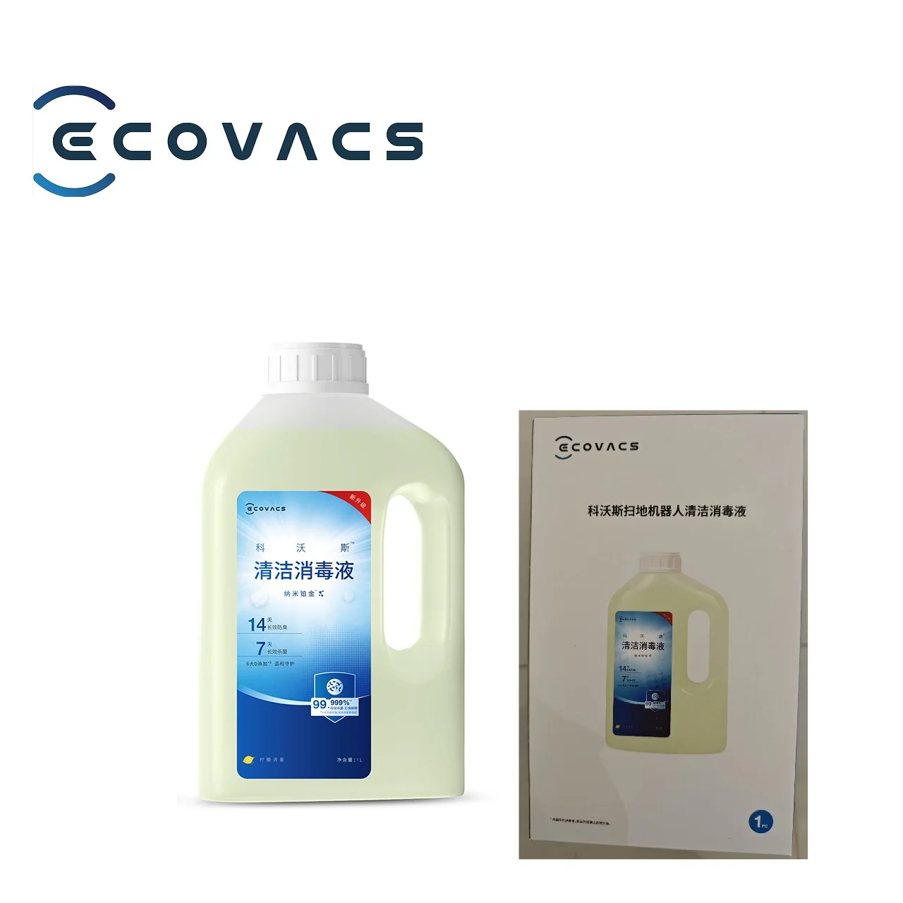 Original ECOVACS DEEBOT Reinigungslösung kompatibel mit DEEBOT X/T/N All Series DEEBOT X8/X5/T50/T30/N20 MAX PRO OMNI 1L HA32 Image