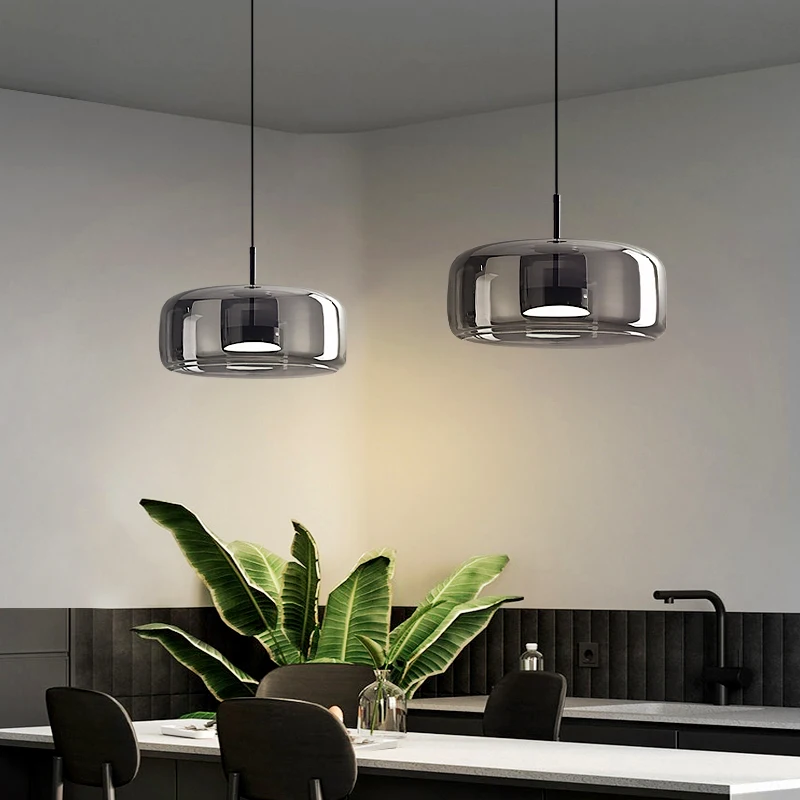 Moderne Glas-Pendelleuchte, LED-Kronleuchter für Esszimmer, Pendelleuchten, Hängelampen für Decke, Pendelleuchte, Innenbeleuchtung