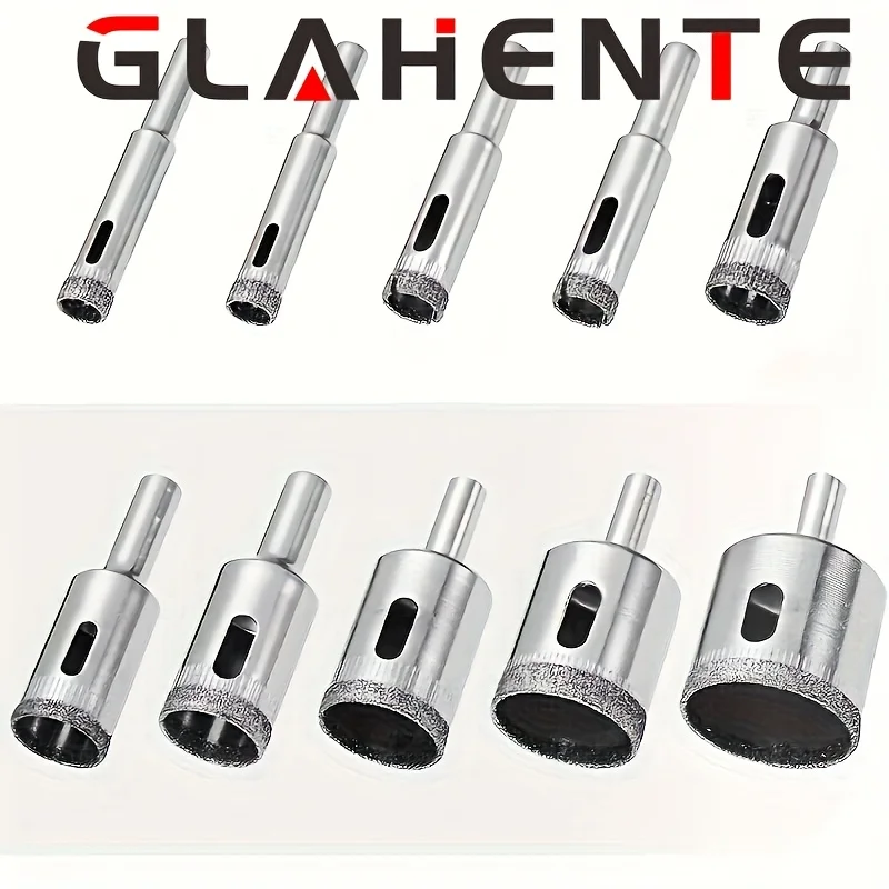 ‌ „10PC Diamantbohrer-Set 6–32 mm für Glas/Fliesen/Keramik, professionelles Rundringbohren aus Schnellarbeitsstahl“ ‌ Image
