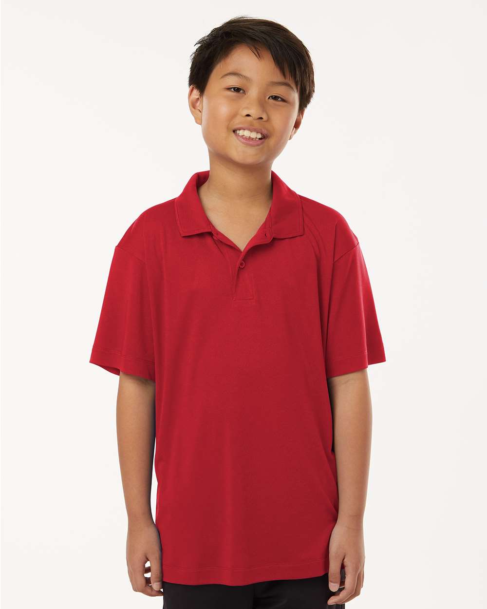 AllPro 41800Y Youth Pro-Lock Performance Polo Shirt in Red size XS | Polyester