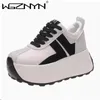 Frauen Plattform Turnschuhe Schuhe Herbst Leichte Plattform Schuhe Runde Kappe Chunky Schuhe Schnüren Flache Skateboard Schuh für Weibliche