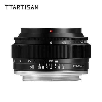 TTArtisan 50mm F2 Manual Focus Prime 2X Full Frame Lens for Leica L FUJI XF X-A1 X-A10 Nikon Z M43 Canon RF Sony E A7 A7II(A7M2)