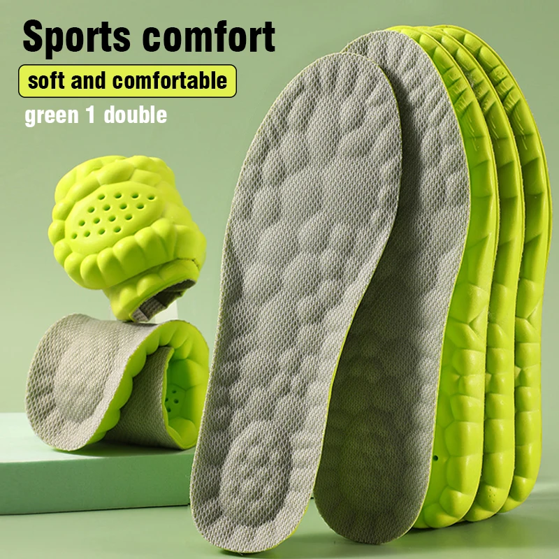 Hohe Elastizität Sport PU Einlegesohlen Weiche Schuh Pads Arch Support Einlegesohlen Hock Absorption Bequeme Atmungsaktive Deodorant Einlegesohle Image