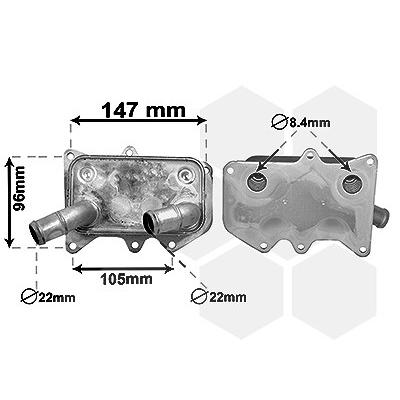 Van Wezel Ölkühler, Motoröl [Hersteller-Nr. 83003215] für Hyundai, Kia Image