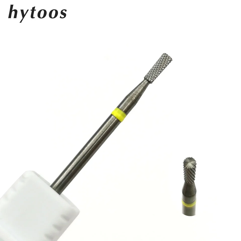 HYTOOS XF Hartmetall Nagel Bohrer Bits 3/32 "Häutchen Sauber Grat Nagel Bit Rotary Maniküre Schneider Elektrische Bohrer Nägel zubehör Image