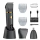Trimmer per il corpo per uomo Tagliacapelli Rasoio elettrico impermeabile Ricarica USB Display LCD 3 in 1 Kit per toelettatura del corpo per viaggi a casa