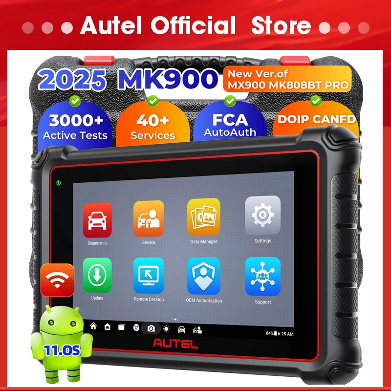 Autel MaxiCOM MK900 Auto-Diagnosescanner-Tools 40+ Services DoIP CAN-FD 2025 Bidirektionales Auto-Tool PK MK808BT PRO Image