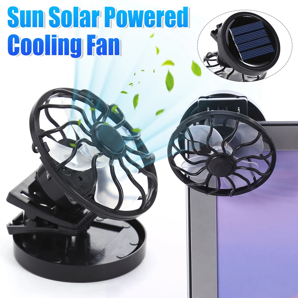 Mini Solar Powered Clip Fan Sommer Hut Kappe Clip Kühler Solar Energie Desktop Clamp Lüfter Ventilator Für Home Office Outdoor Image
