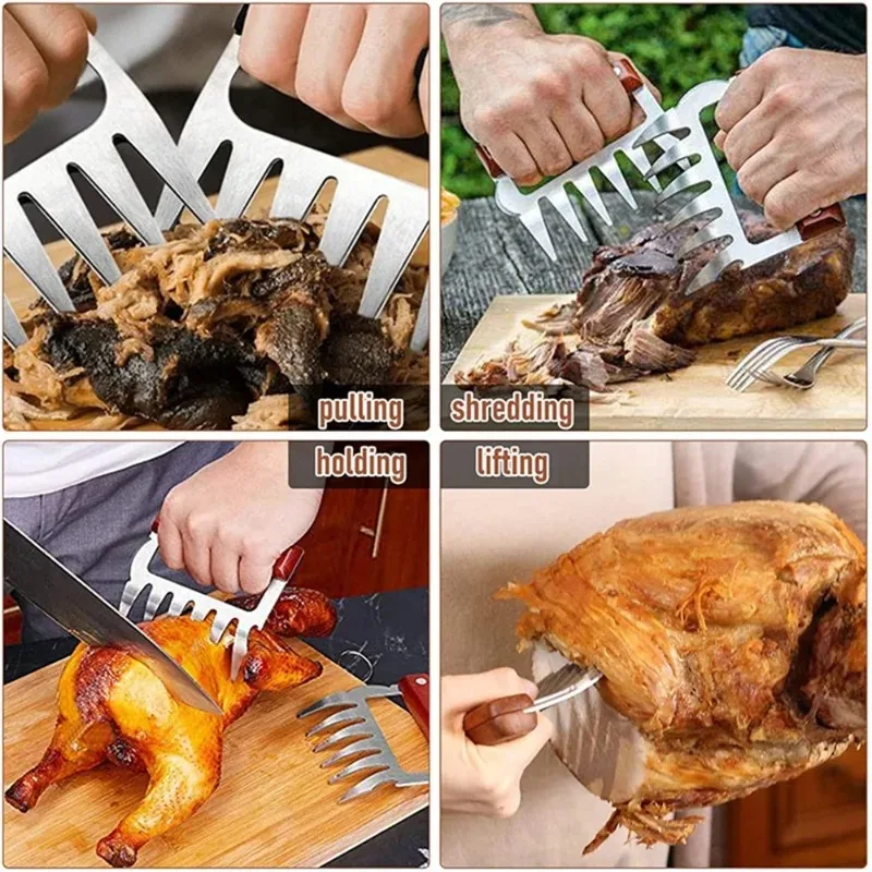 BBQ Zubehör Fleisch Shredder Starke Gezogen Schweinefleisch Puller BBQ Gabel Bär Klaue Obst Gemüse Slicer Schneider Kochen Werkzeuge Image