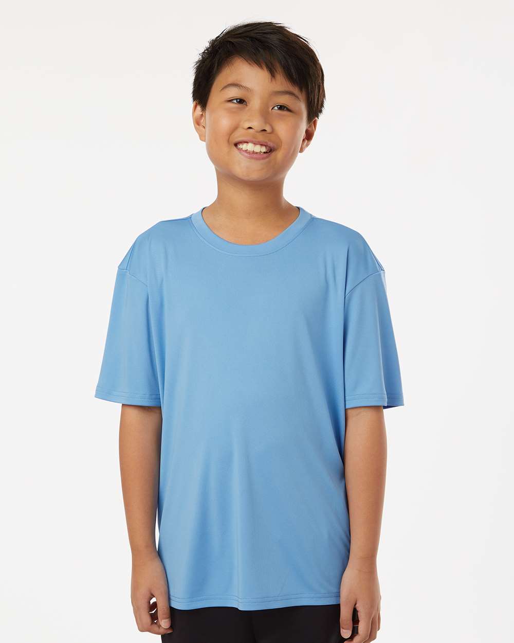 AllPro 48000Y Youth Pro-Lock Performance T-Shirt in Carolina Blue size Medium | Polyester