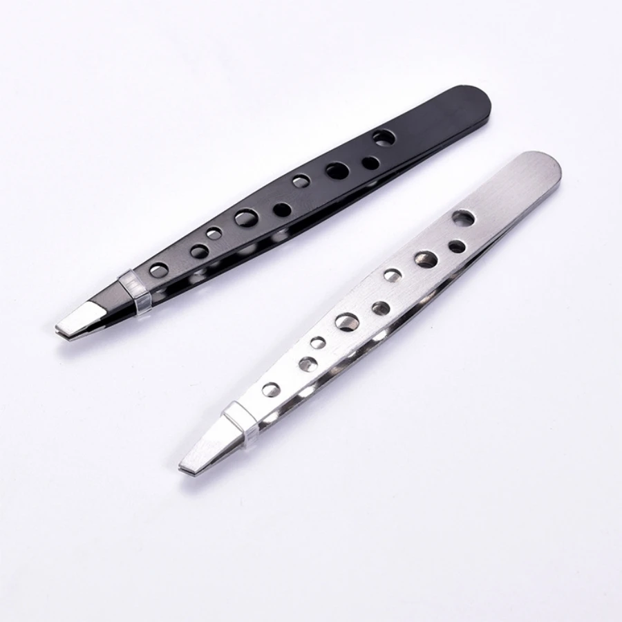 1pc Edelstahl Schönheit Werkzeuge Neun-loch Augenbrauen Pinzette Augenbraue Clip Pinzette Zupfen Bart Image