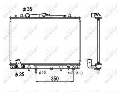 Nrf Kühler, Motorkühlung [Hersteller-Nr. 53687] für Mitsubishi Image