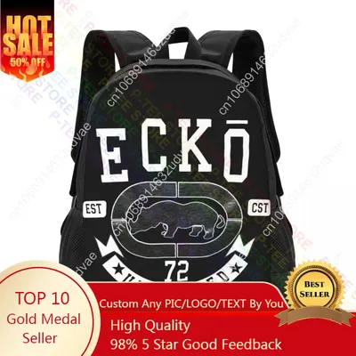 Ecko_Unltd-mochila roja de gran capacidad para entrenamiento, mochila para montar, Hip Hop 1972, RhinoBackpack
