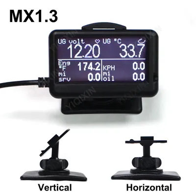 MX1.3 UltraGauge Transmission Temperature Auto Car Scanner Gauges Calculator MX v1.3 & EM OBD2 Read Pending Trouble Codes Scan