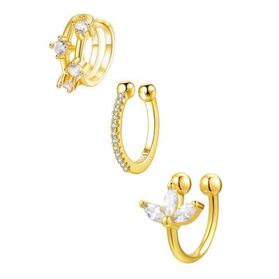 Hey Happiness - Ear-Cuff-Set aus 925er Sterlingsilber Ohrringe 3 ct Damen (77.89 € / 1 ct) Image