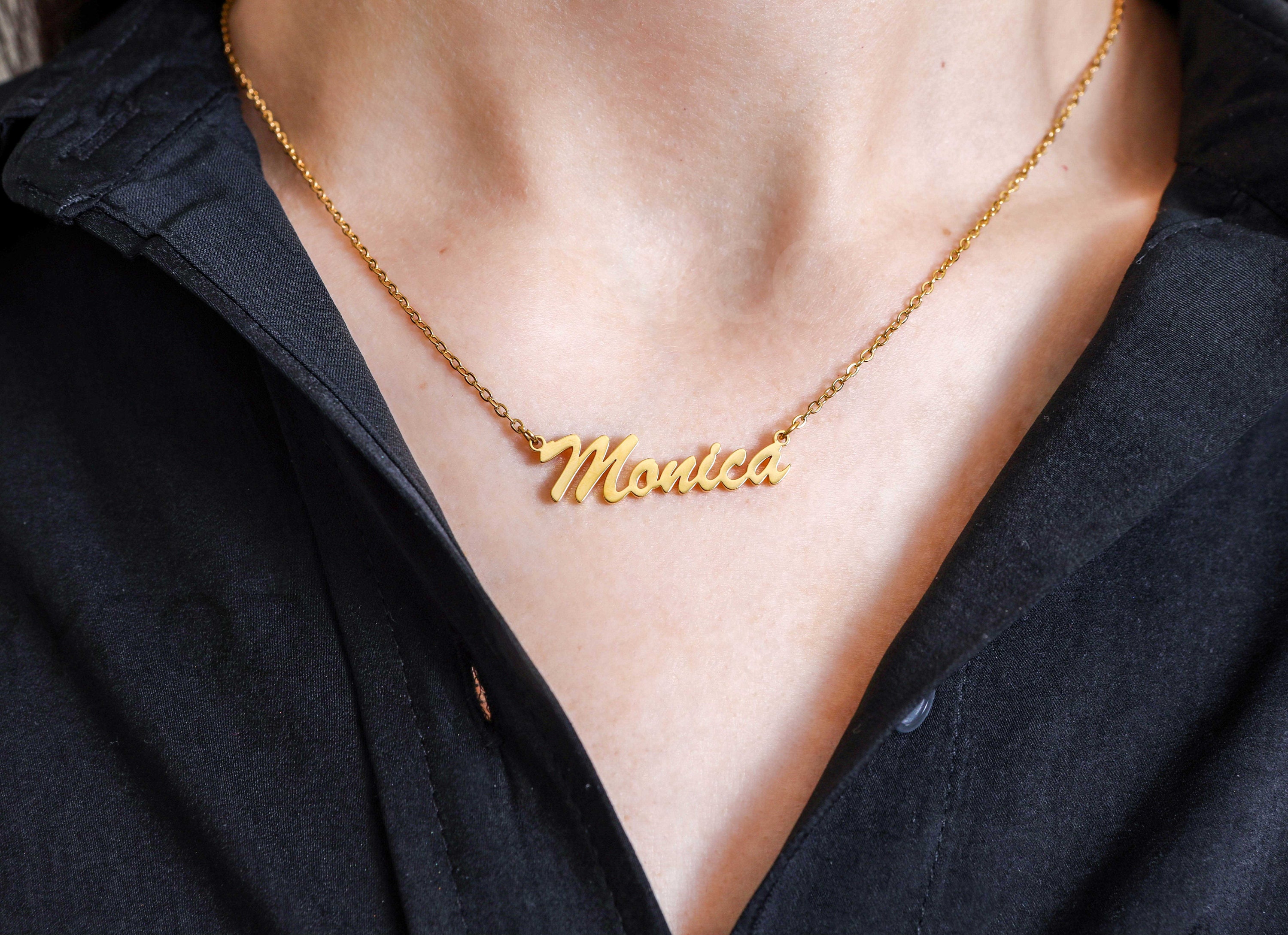 Collana con nome in argento sterling 925, collana personalizzata con nome, collana con nome delicato, collana con nome minimalista personalizzata, reg