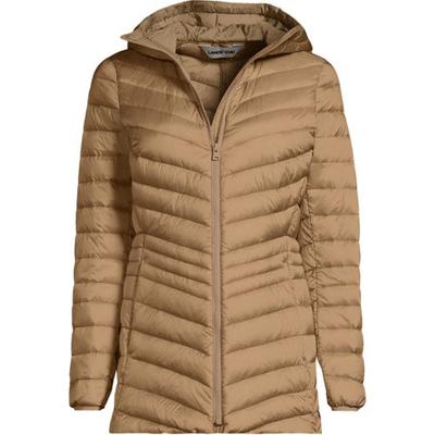 Wanderweight Down Ultralight Packable Jacket with Hood, Women, size: 8, petite, Misc, Nylon/Down, by Lands' End