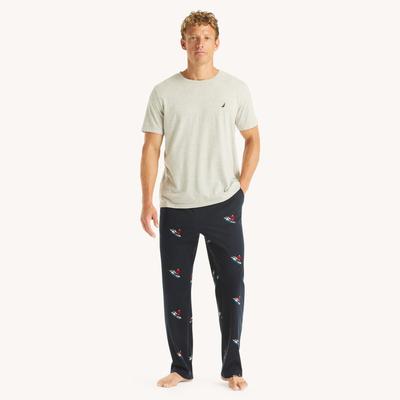 Nautica Men's Fleece Pajama Pant Stellar Blue Heather, S