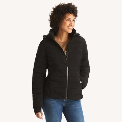 Nautica Women's Packable Puffer Jacket Black, M